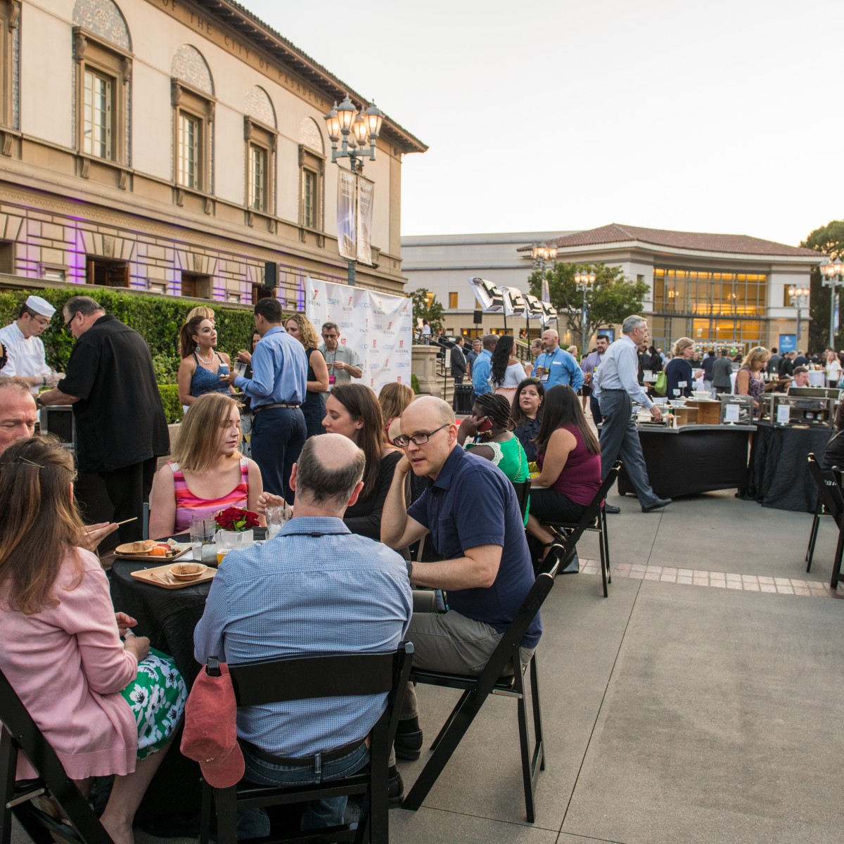 Outdoor space, unique on-site venue, downtown Pasadena event