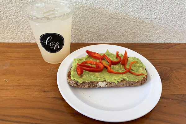Avocado toast and lavender lemonade at Lavender and Honey was simple perfection