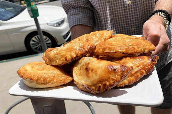 Tasty chicken empanadas at Amara Chocolate and Coffee