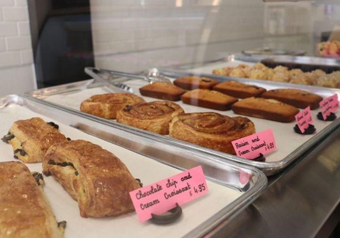 Frenchifornia bakery display of pastries