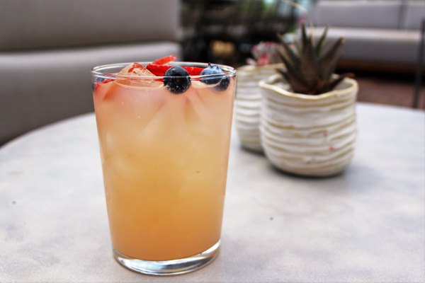 Granville cocktail with strawberries