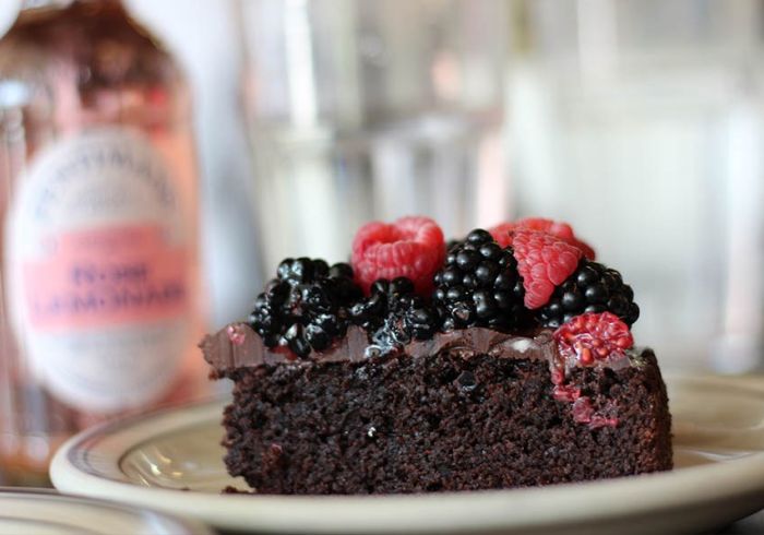 Little Flower chocolate berry cake dessert