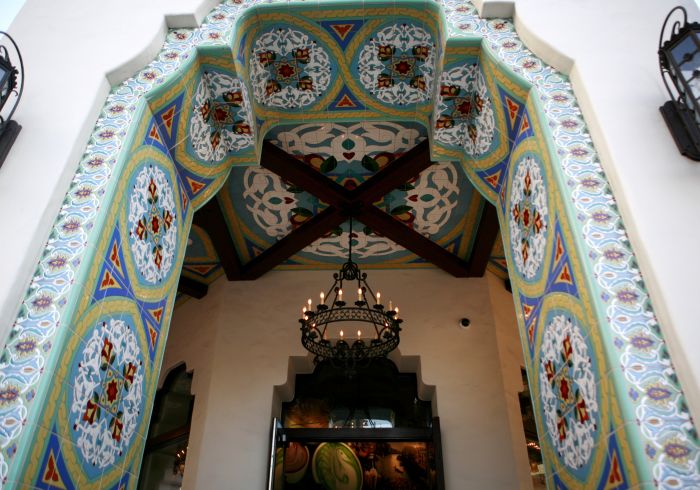intricate tile archway