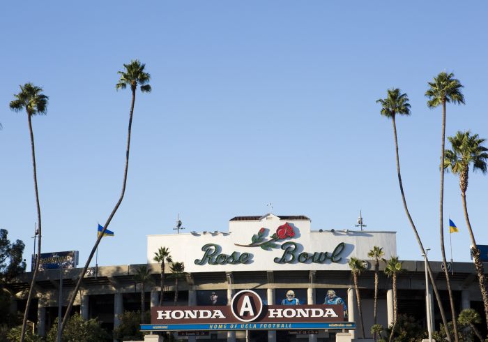 stadium entrance at Rose Bowl Stadium in Pasadena, CA